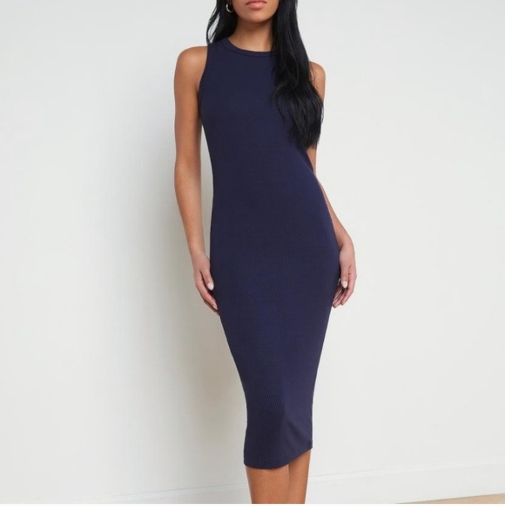 L'agence Nura Ribbed Dress